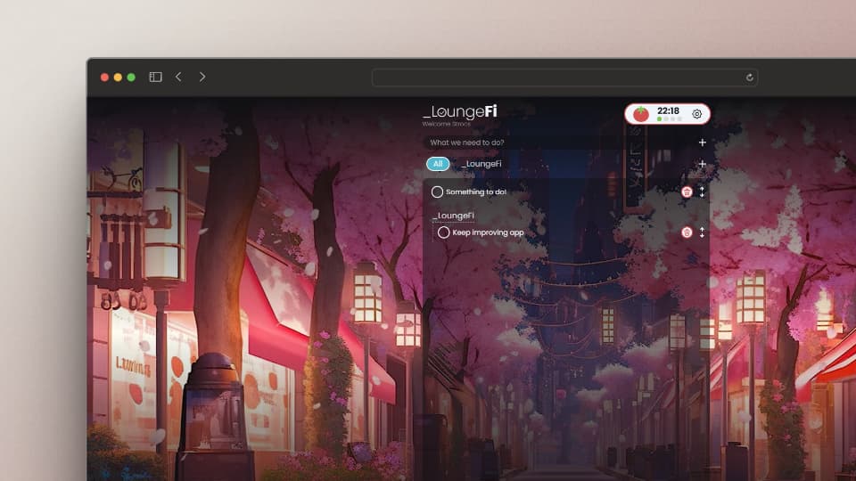 Captura de pantalla del proyecto _LoungeFi